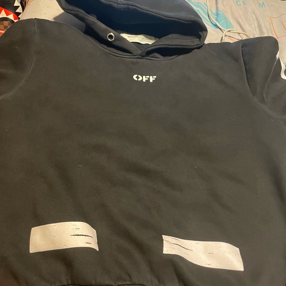 OFF-WHITE Airport Tape Hoodie (Black)